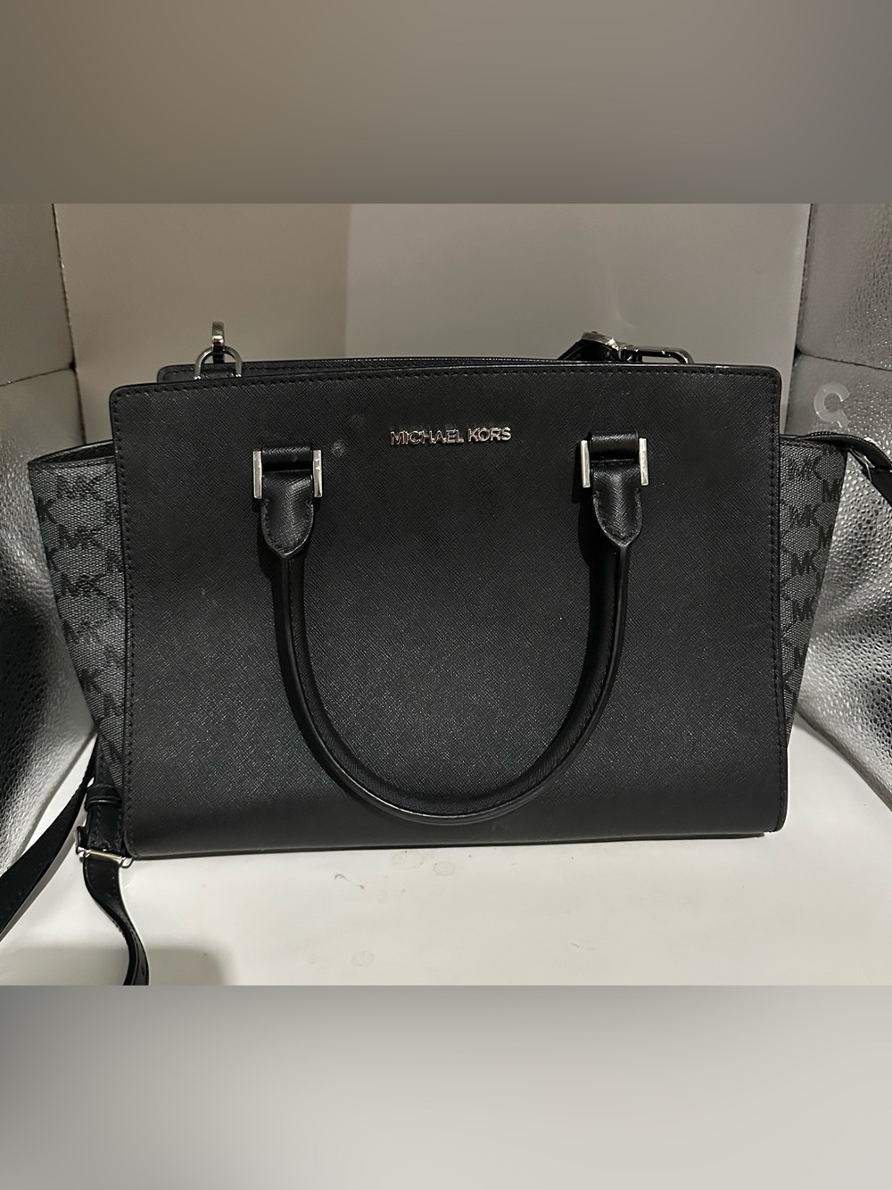 Michael Kors Black and Gray purse